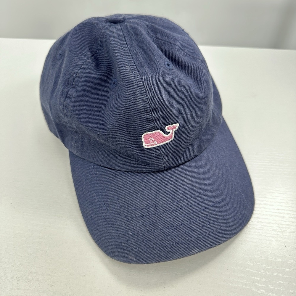 Vineyard Vines Womens Blue Baseball Cap Embroidered Whale‎ Logo Adjustable